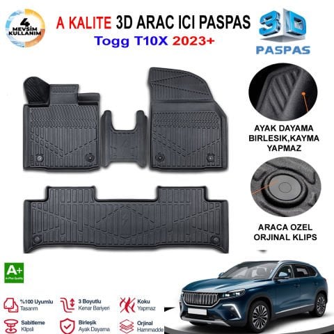 Togg T10X 3D Paspas Havuzlu Pro 2023 Sonrası