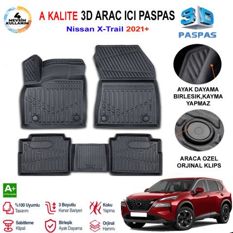 Nissan X-Trail 3D Paspas Havuzlu Pro 2021 Sonrası