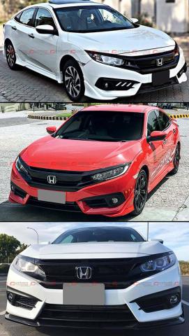 Honda Civic FC5 RS Ön Panjur Ve Far Kaşları Siyah