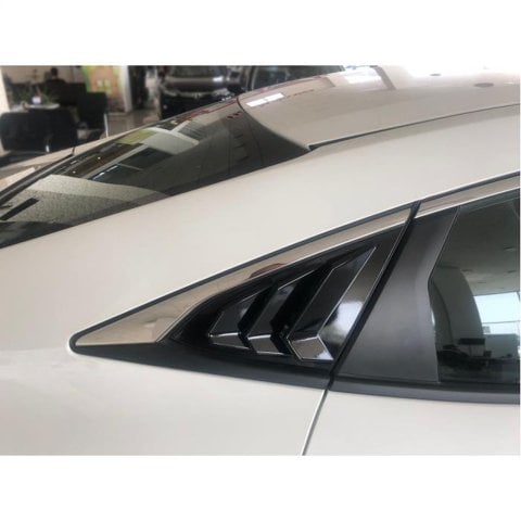 Honda Civic FC5 Kelebek Cam Kaplama Vizörü Siyah Köşeli Model