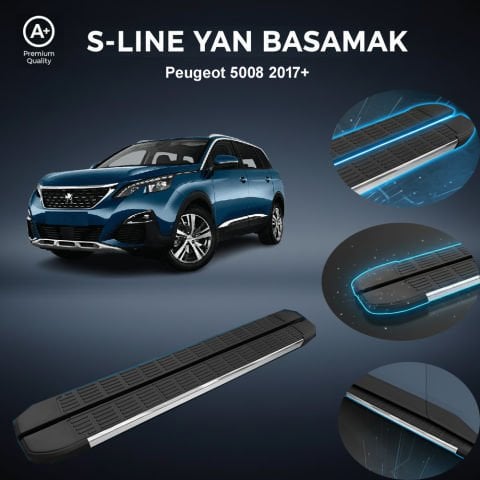 Peugeot 5008 S-Line Premium Krom Yan Basamak   2017 Sonrası