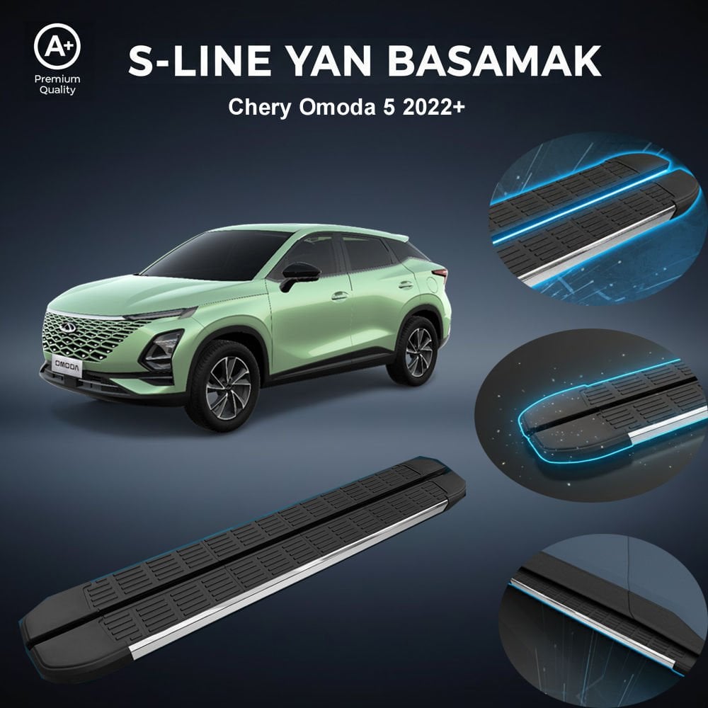 Chery Omoda 5 S-Line Premium Krom Yan Basamak   2022 Sonrası