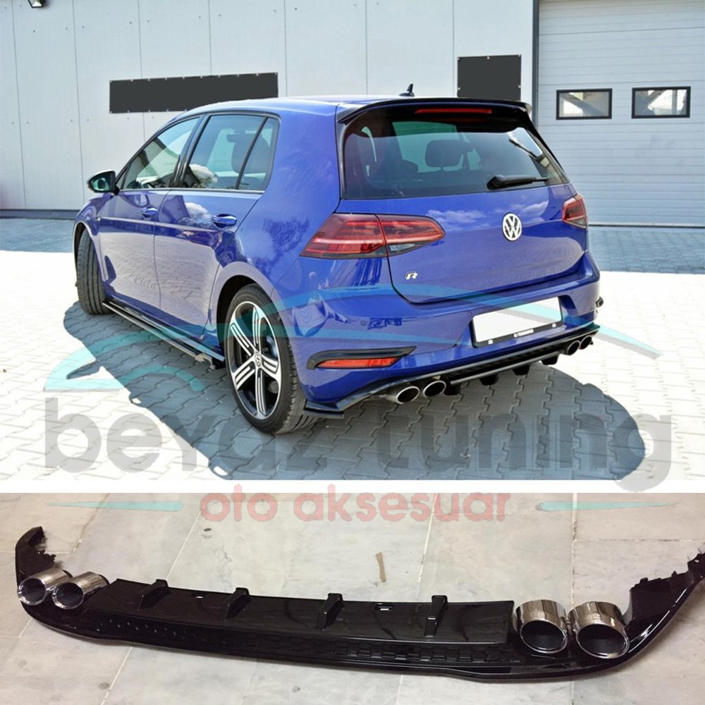Volkswagen Golf 7.5 Arka Tampon Difüzör Gti Çift Çıkış 2017-