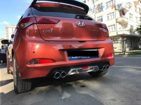 Hyundai i20 Difüzör Arka Tampon Çift Egzoz Çıkışlı