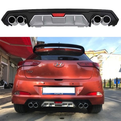 Hyundai i20 Difüzör Arka Tampon Çift Egzoz Çıkışlı