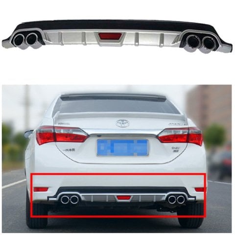 Toyota Corolla Turbo Difüzör Arka Tampon Çift Egzoz Çıkışlı 2013-