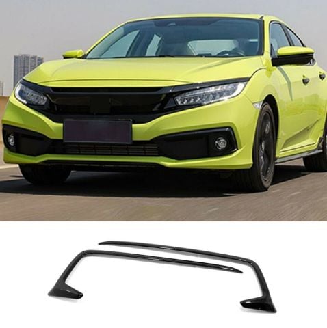 Honda Civic Fc5 Sis Farı Üst Kaşı Çıtası Kaplaması Siyah 2019-