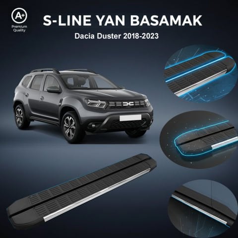 Dacia Duster S-Line Premium Krom Yan Basamak   2018-2023