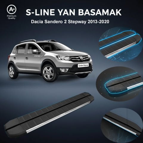 Dacia Sandero Stepway S-Line Premium Krom Yan Basamak   2013-2020