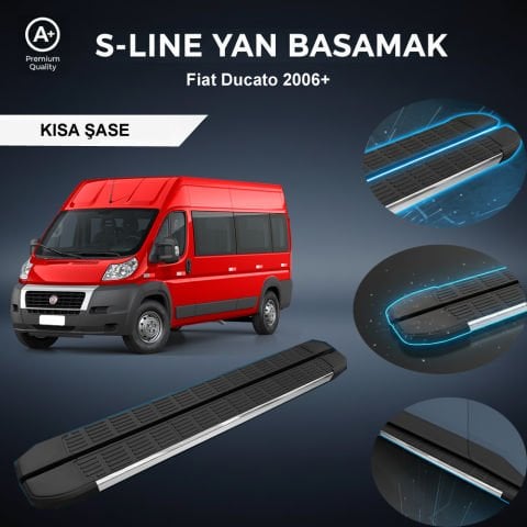 Fiat Ducato Kısa S-Line Premium Krom Yan Basamak  2006 Sonrası