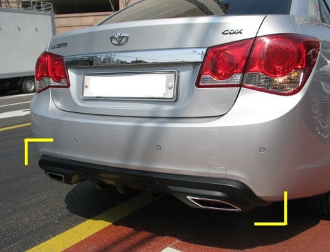 Chevrolet Cruze Difüzör Arka Tampon Çift Egzoz Çıkışlı