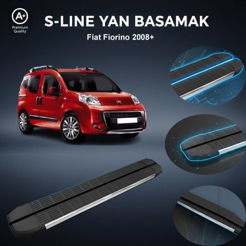 Fiat Fiorino Kısa S-Line Premium Krom Yan Basamak  2008 Sonrası