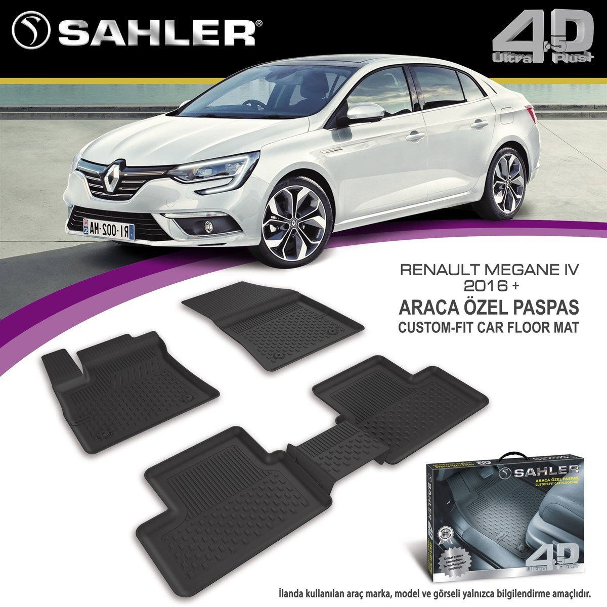 Renault Megane 4 Havuzlu Paspas 4,5D Sahler