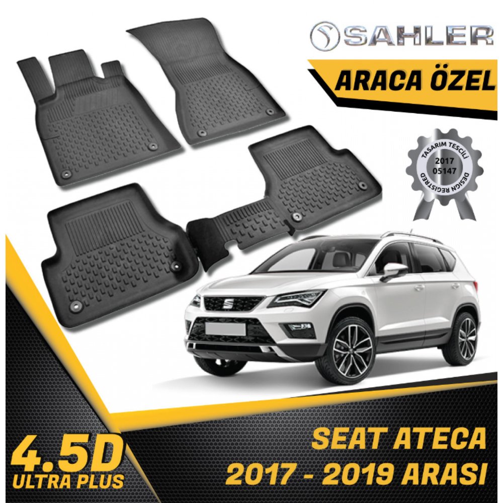 Seat Ateca Havuzlu Paspas 4,5D Sahler 2017 Sonrası