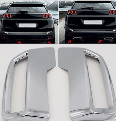 Peugeot 3008 Egzoz Çerçevesi Kromu Komple Nikelajı 2016 Sonrası