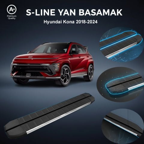 Hyundai Kona  S-Line Premium Krom Yan Basamak  2023 Sonrası