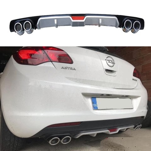 Opel Astra J HB Difüzör Arka Tampon Eki 4 Egzoz Çıkışlı