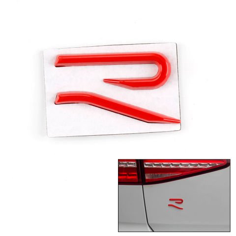 Yeni Golf 8 R Yazısı Bagaj Logo Arması Sticker Amblem Kırmızı