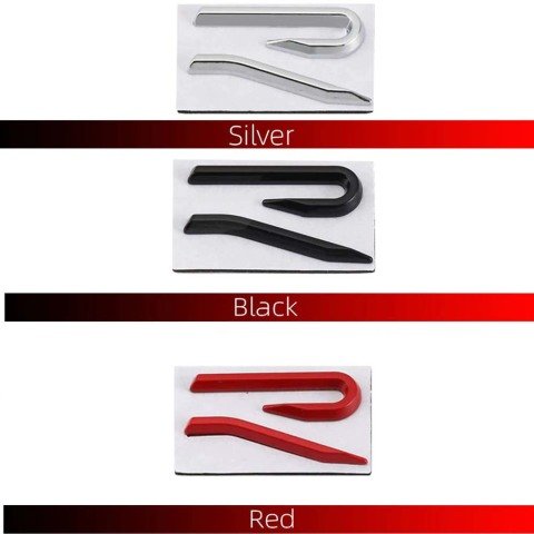 Yeni Golf 8 R Yazısı Bagaj Logo Arması Sticker Amblem Siyah