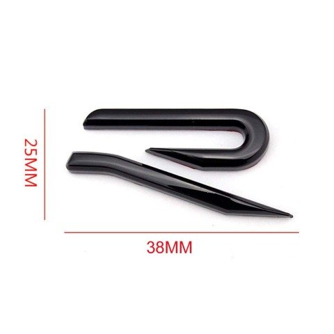 Yeni Golf 8 R Yazısı Bagaj Logo Arması Sticker Amblem Siyah