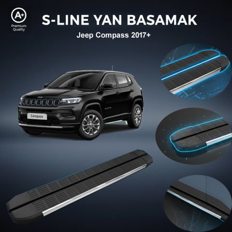 Jeep Compass S-Line Premium Krom Yan Basamak  2017 Sonrası