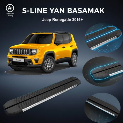 Jeep Renegade S-Line Premium Krom Yan Basamak  2014 Sonrası