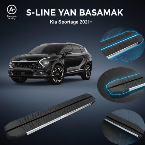 Kia Sportage S-Line Premium Krom Yan Basamak  2021 Sonrası