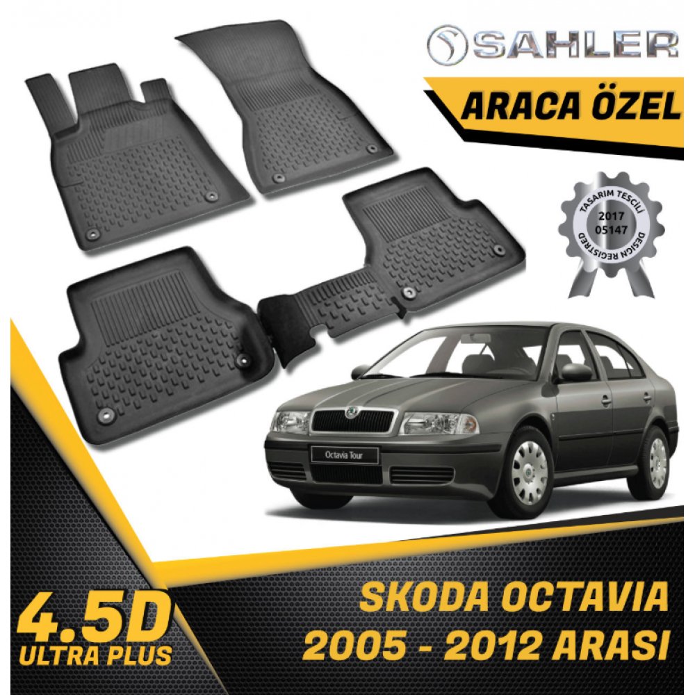 Skoda Octavia Havuzlu Paspas 4,5D Sahler 2005-2012 Arası