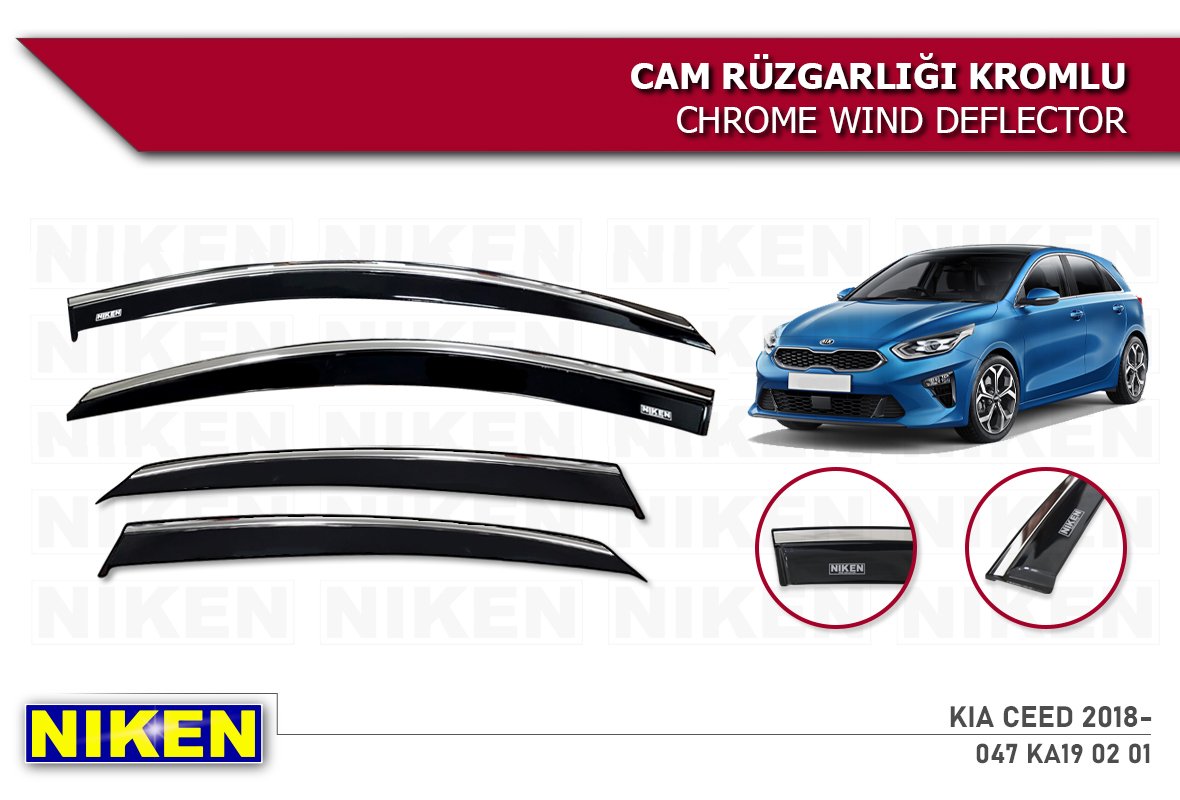 Kia Ceed Kromlu Cam Rüzgarlığı Niken 2018 Sonrası