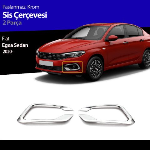 Fiat Egea Sis Farı Çerçevesi Kromu Nikelajı 2020-2021 Sonrası
