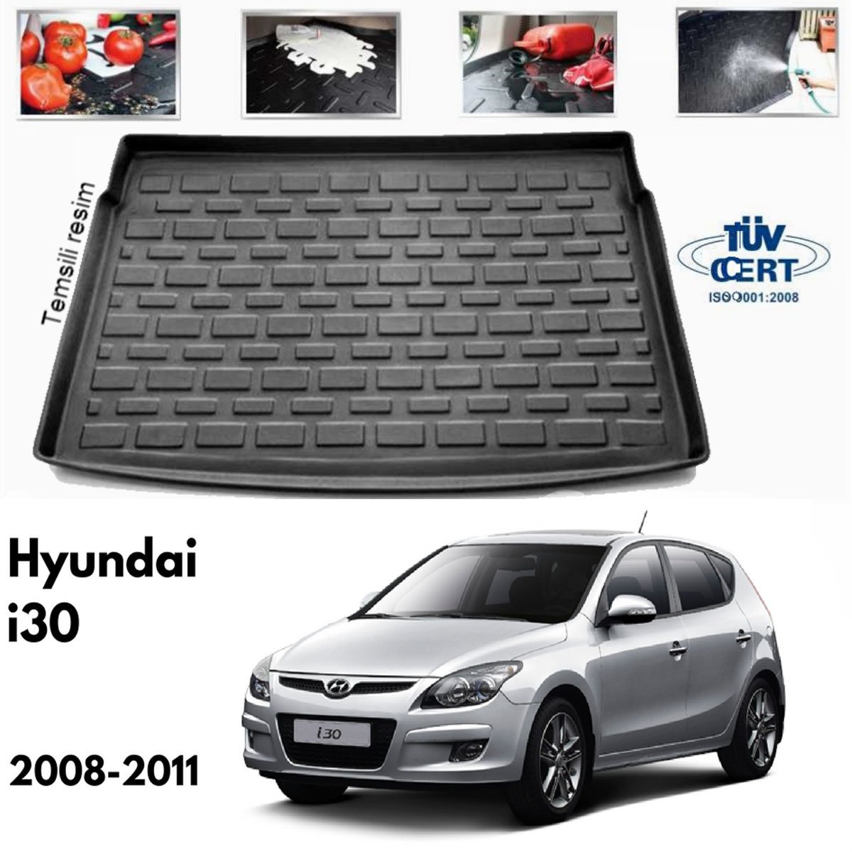 Hyundai i30 Bagaj Havuzu Paspası 2008-2012