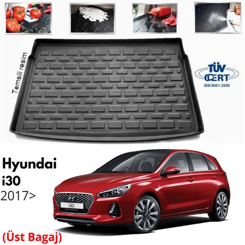 Hyundai i30 Bagaj Havuzu Paspası 2017 Sonrası İnce Stepne