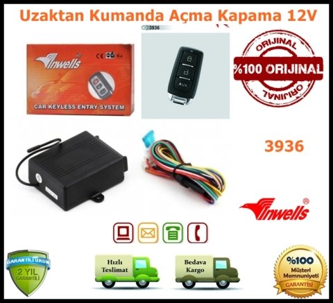 Oto Uzaktan Kumanda Açma Kapama Seti 12Volt 3807