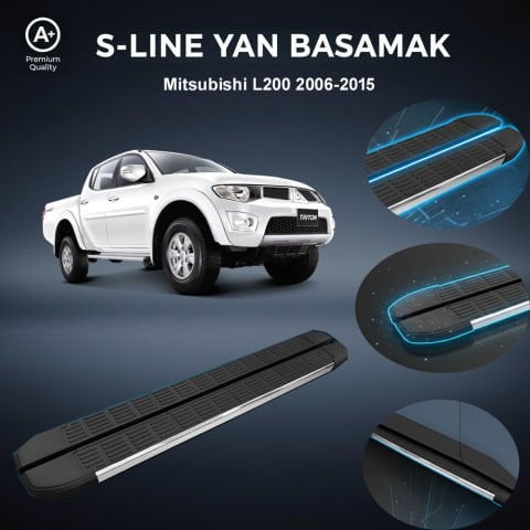 Mitsubishi L200 S-Line Premium Krom Yan Basamak 2006-2015
