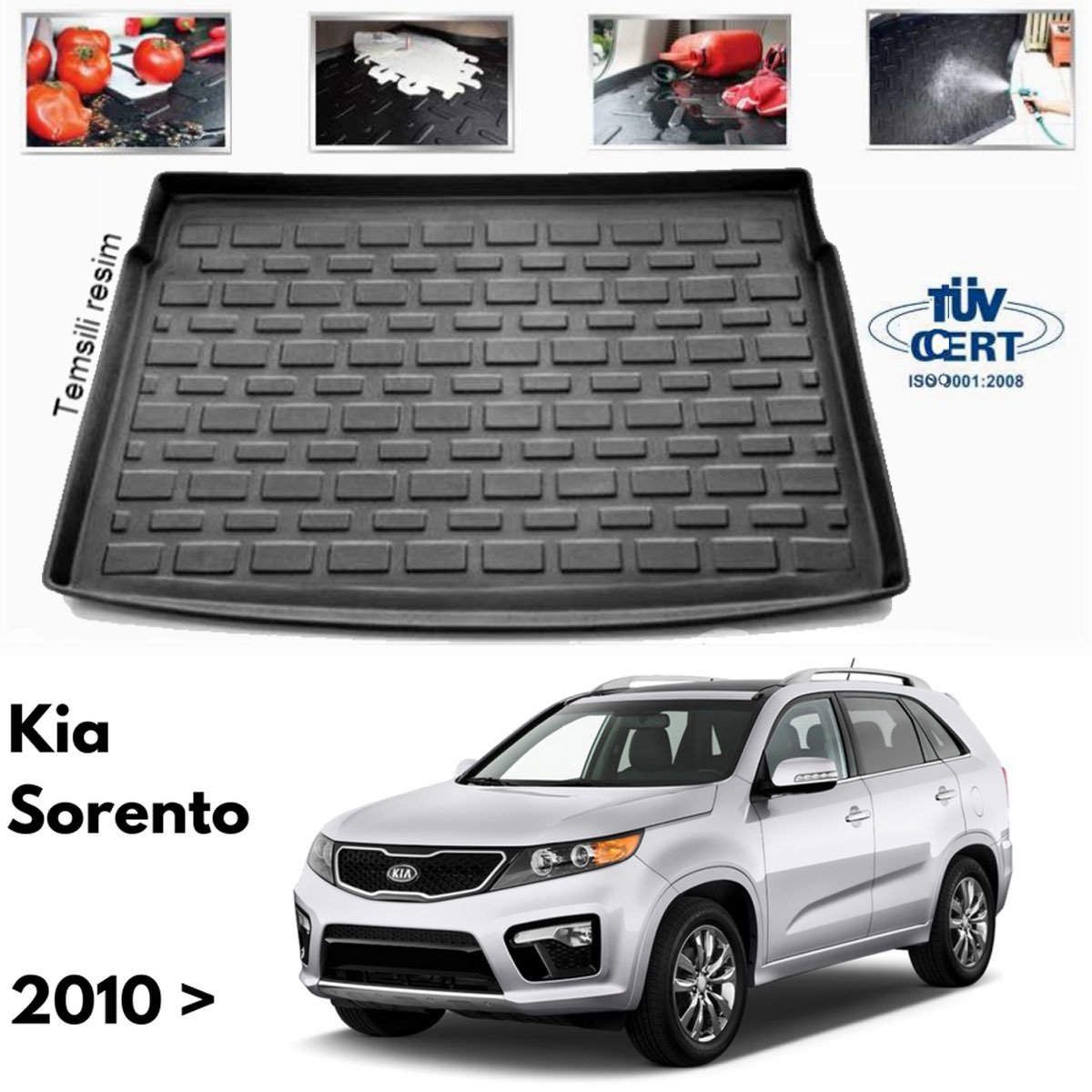 Kia Sorento Bagaj Havuzu Paspası 2010-2015