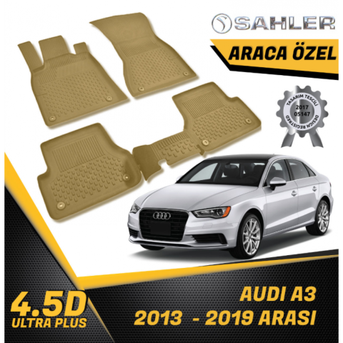 Audi A3 Havuzlu Paspas Bej 4,5D Sahler 2013-2020 Arası