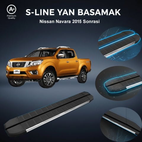Nissan Navara S-Line Premium Krom Yan Basamak 2015 Sonrası