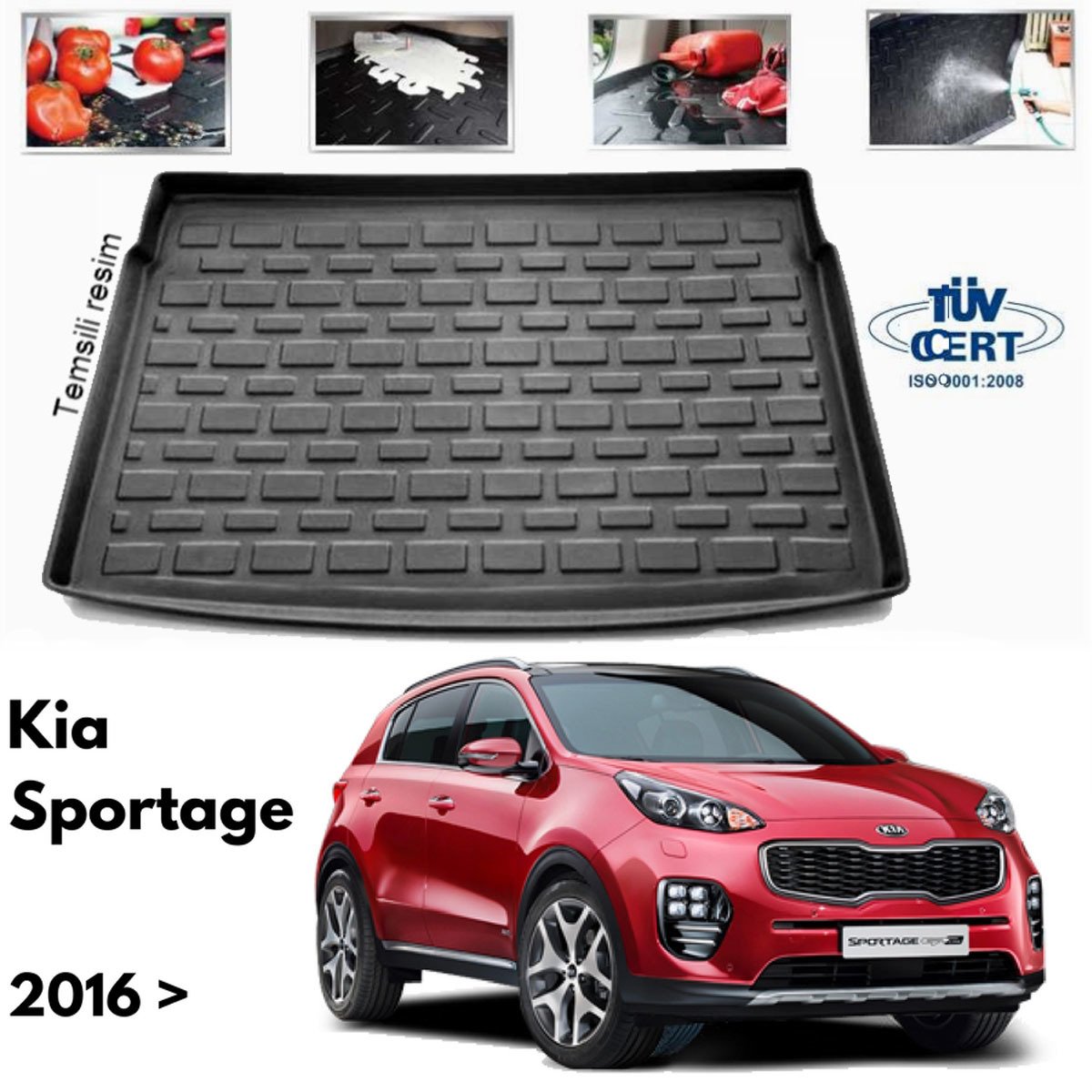 Kia Sportage Bagaj Havuzu Paspası 2016 Sonrası