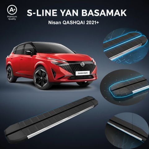 Nissan Qashqai S-Line Premium Krom Yan Basamak 2021 Sonrası