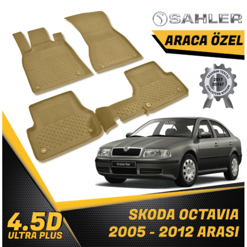 Skoda Octavia Havuzlu Paspas Bej 4,5D Sahler 2005-2012 Arası