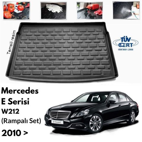 Mercedes W212 E Class Bagaj Havuzu Paspası Rampalı Set