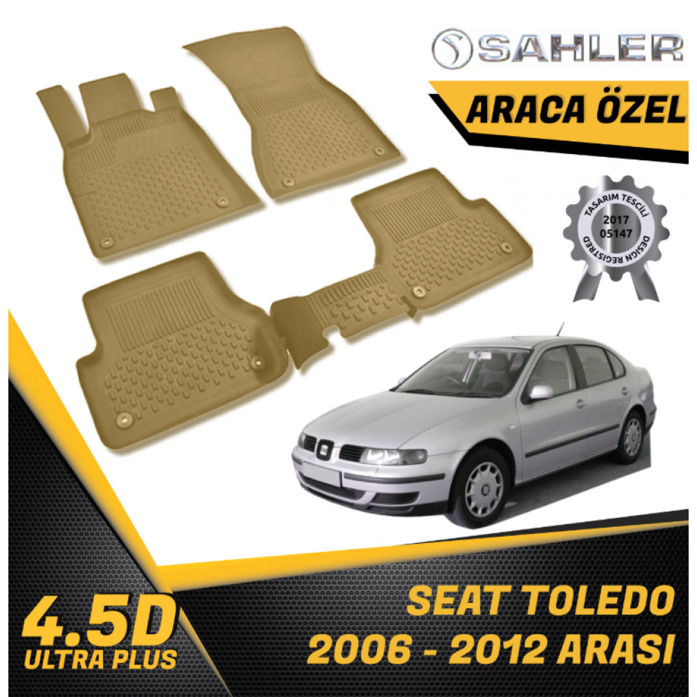Seat Toledo Havuzlu Paspas Bej 4,5D Sahler 2006-2012 Arası