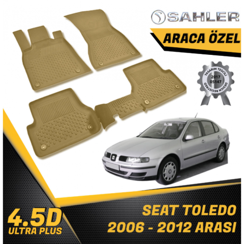 Seat Toledo Havuzlu Paspas Bej 4,5D Sahler 2006-2012 Arası