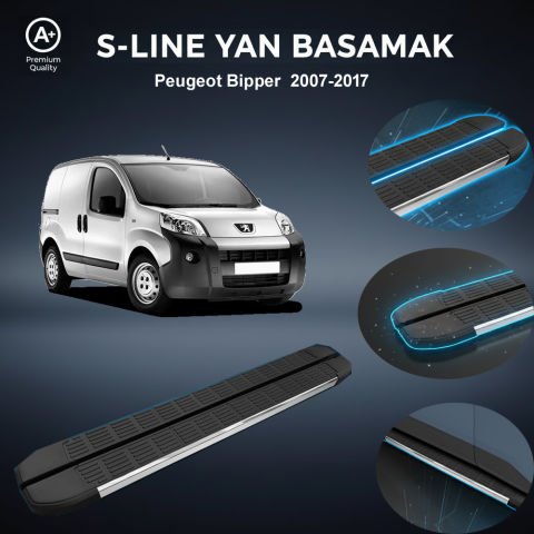 Peugeot Bipper S-Line Premium Krom Yan Basamak 2007-2017