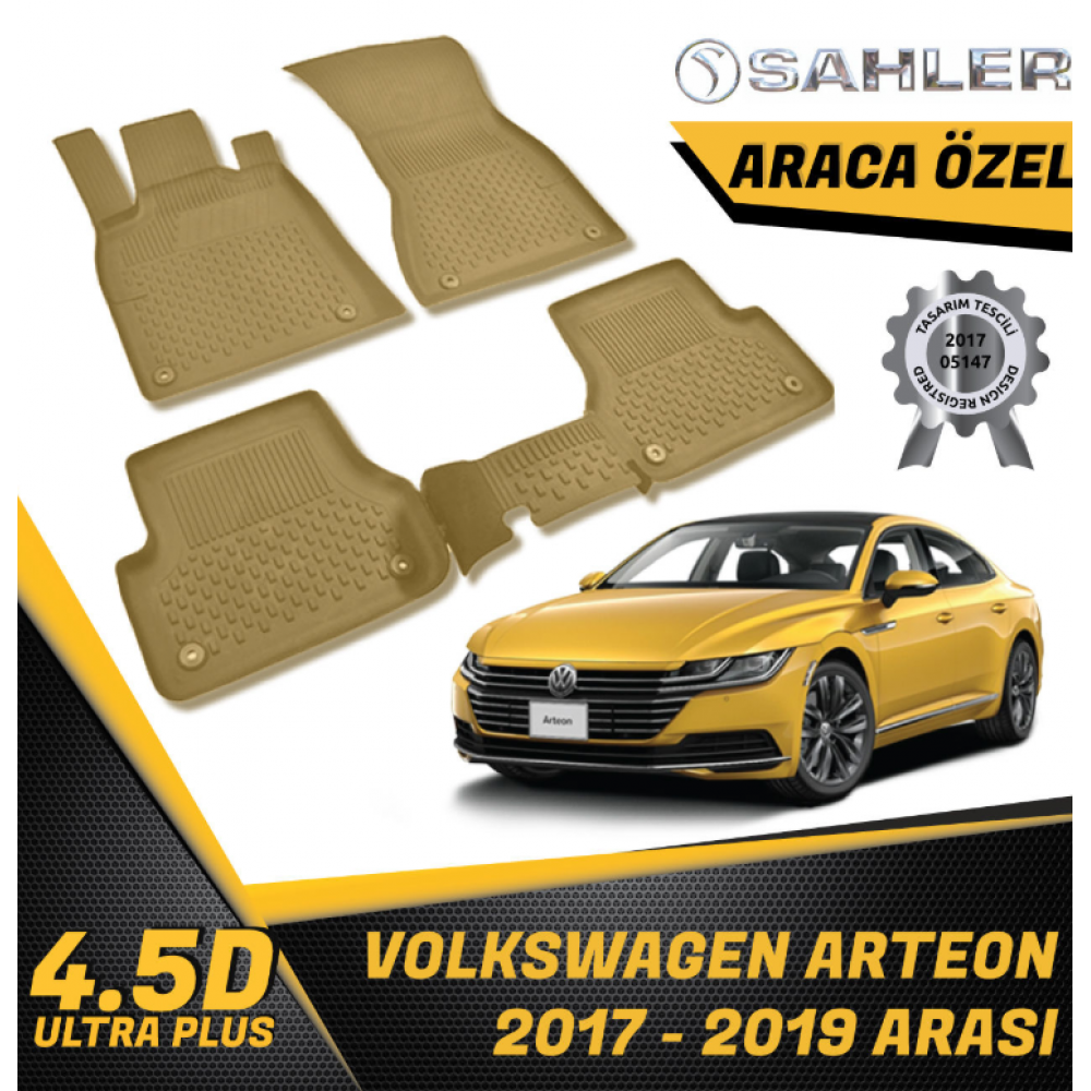 Volkswagen Arteon Havuzlu Paspas Bej 4,5D Sahler 2017-2019 Arası