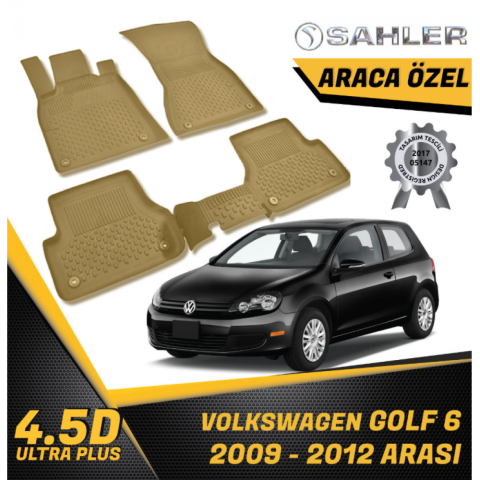 Volkswagen Golf 6 Havuzlu Paspas Bej 4,5D Sahler 2009-2012 Arası