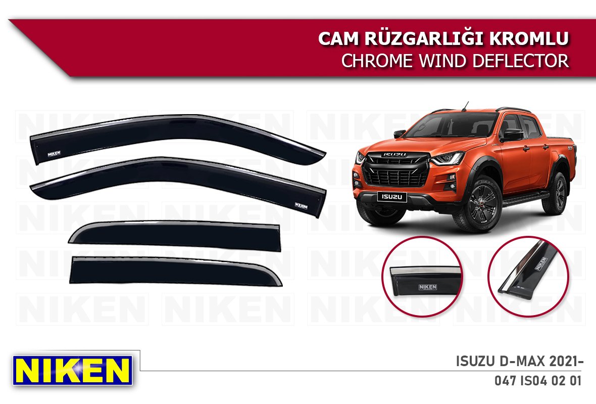 Isuzu D-Max Kromlu Cam Rüzgarlığı Niken 2021 Sonrası