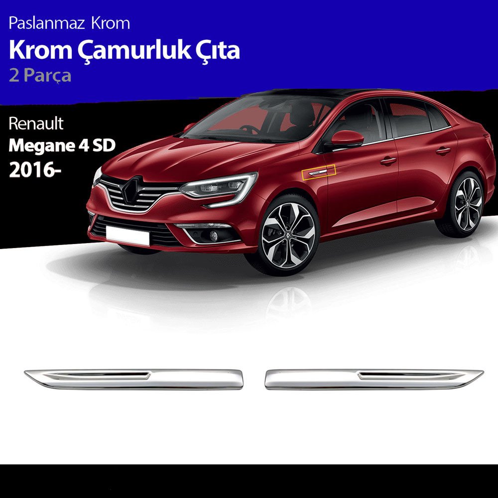 Renault Megane 4 Çamurluk Sinyal  Krom Nikalejı  2016 Sonrası