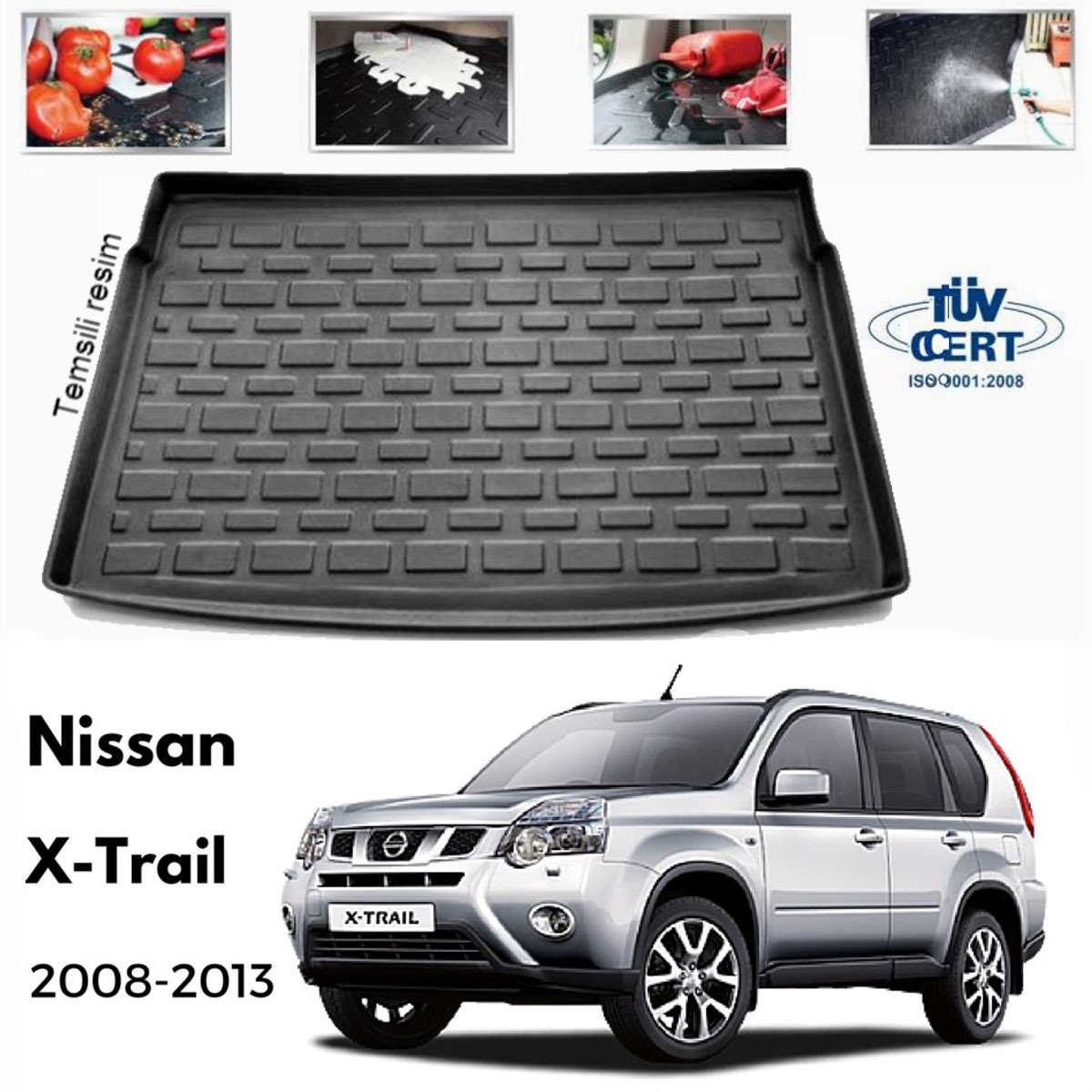 Nissan X-Trail Bagaj Havuzu Paspası 2008-2013