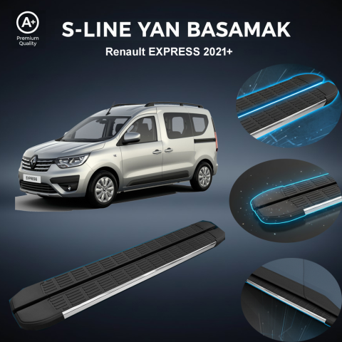 Renault Express S-Line Premium Krom Yan Basamak 2021 Sonrası